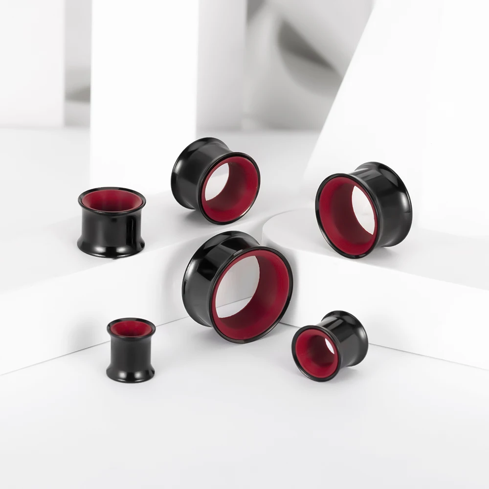 Doearko 2PCS/4PCS New Two-color Stainless Steel Horn Fit Body Ear Tunnels Piercing Body Jewelry