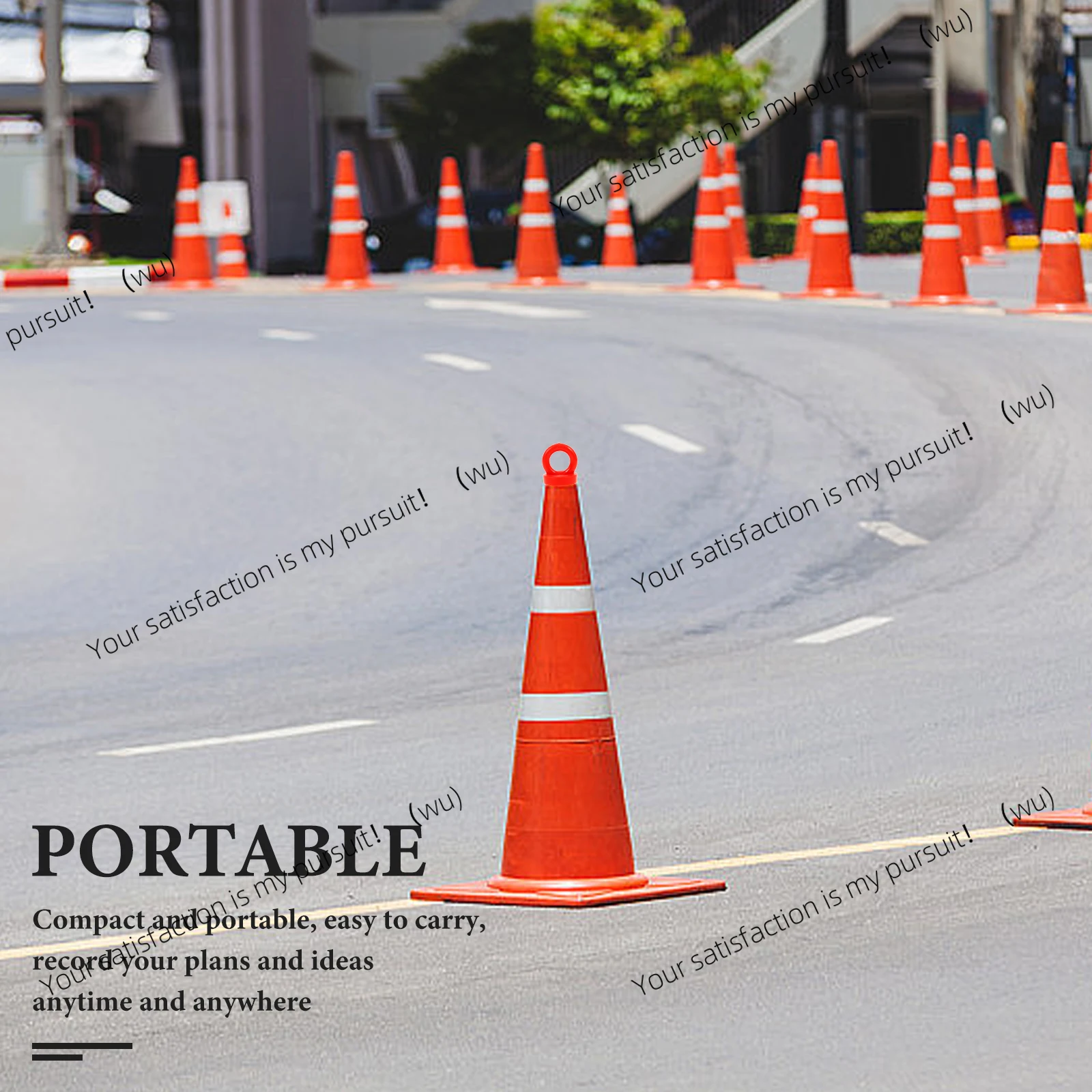 4 Pcs Plastic Warning Post Caps Outdoor Guardrail Covers Round Column Accessories Connection Safety Protector