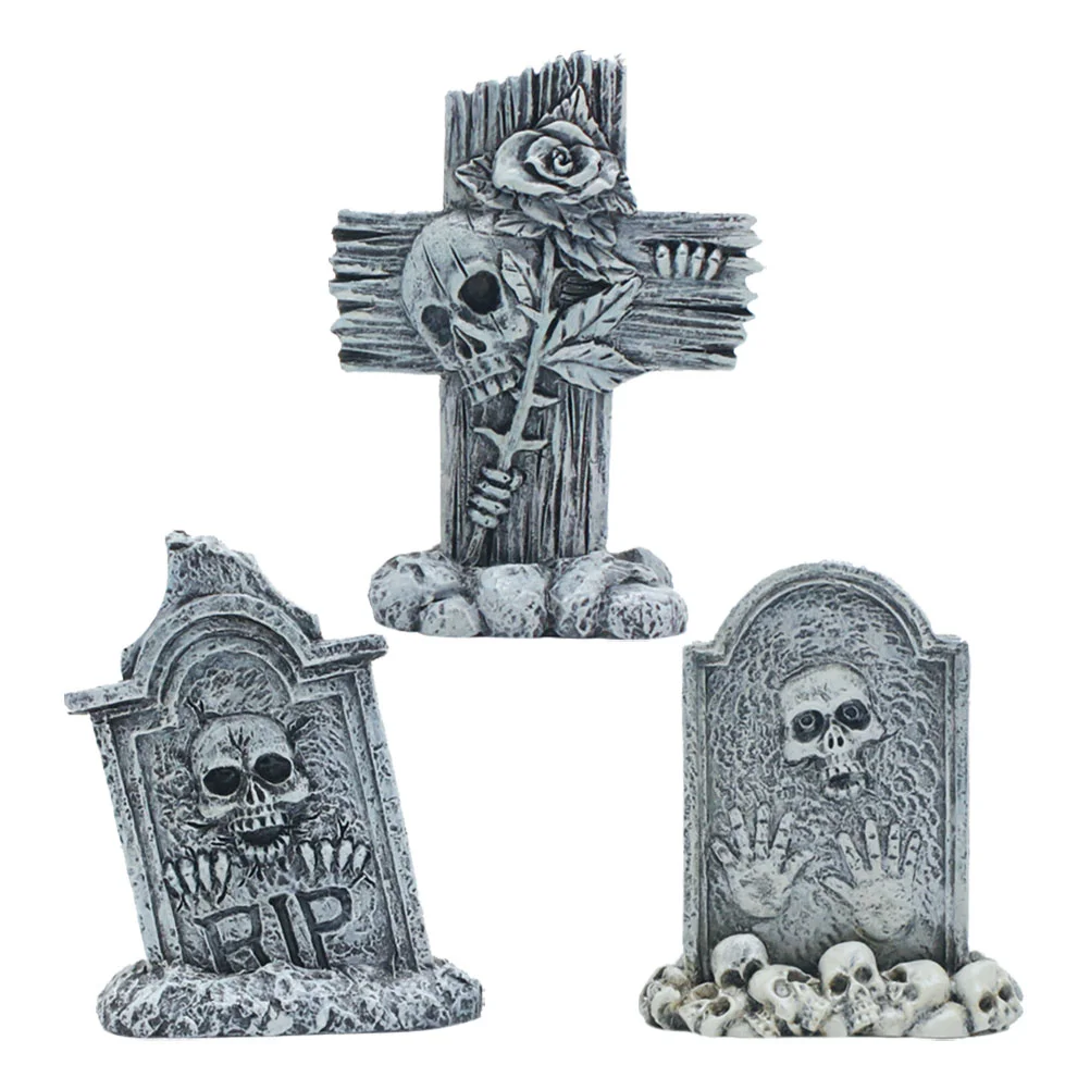 

Halloween Decor Tombstone Decoration Tombstones Graveyard Outdoor 650X520X280CM Pet Memorial Statue Sign Cross Wall Grey