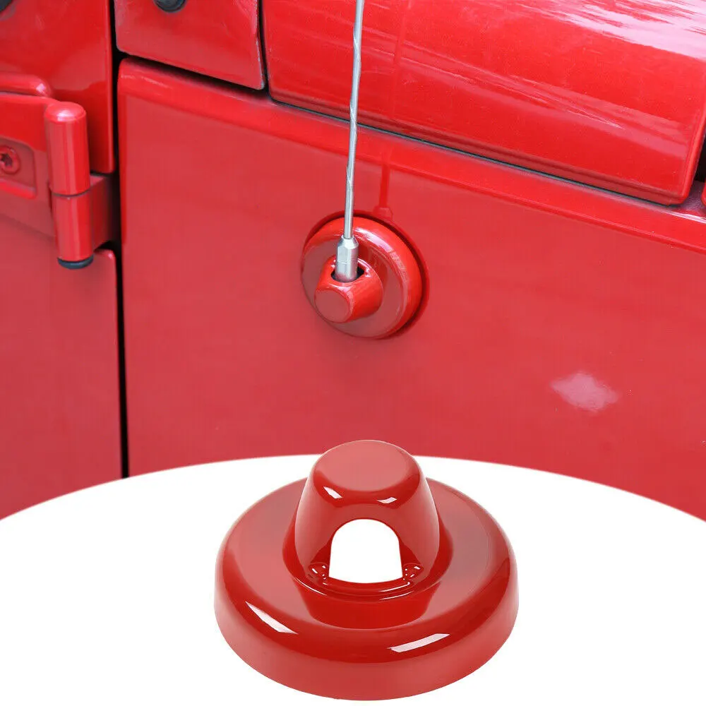 Red Radio Antenna Base Opening Cover Decoration Trim ABS Plastic Fit for Jeep Wrangler 2007-2016 Exterior Parts Car Accessories