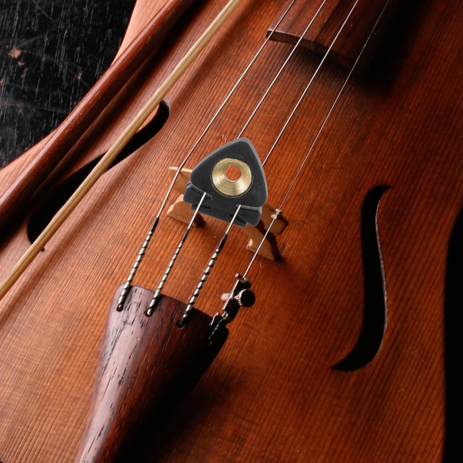 

Violin Mute Black Small Lightweight Durable Practice Accessory Sound Dampener Protect Instrument Maintain Pitch Plastic Material