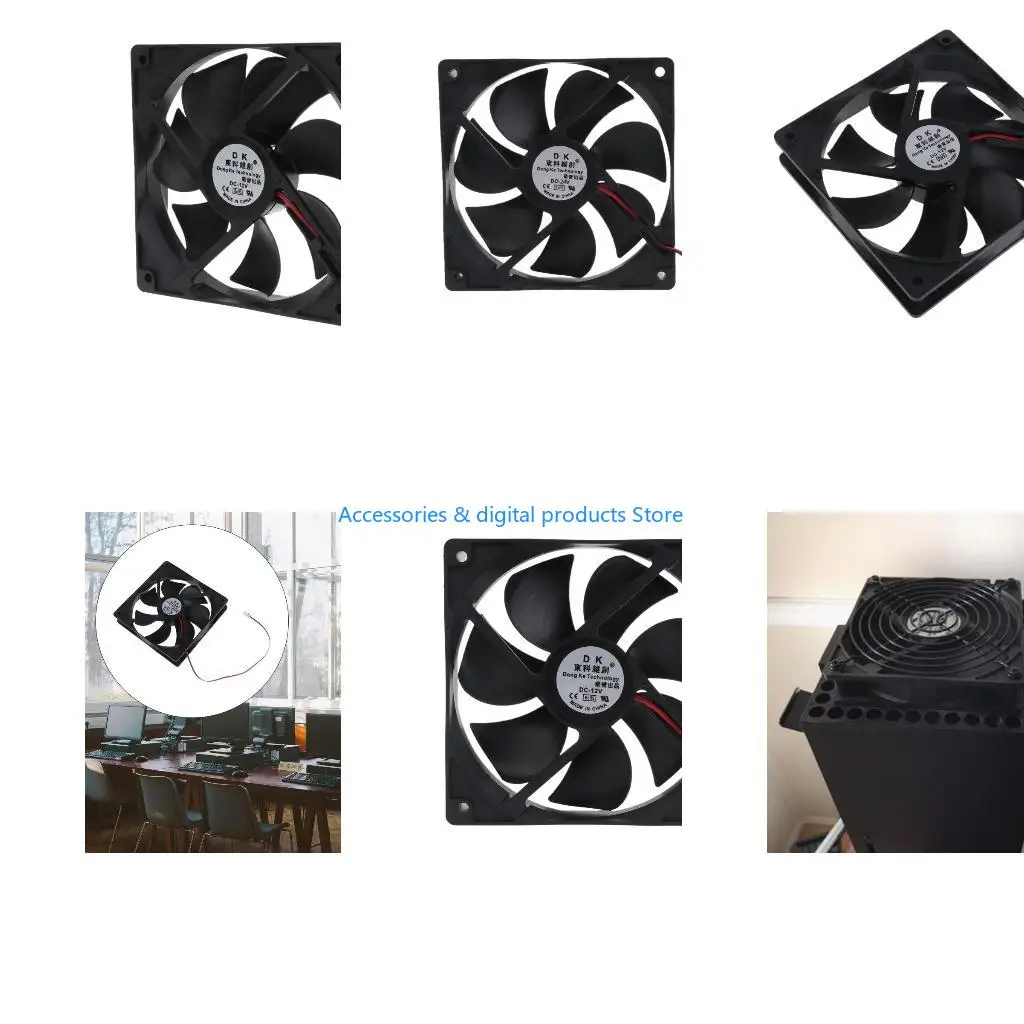 77JD 12025 for Case Fan 120mm Computer Chassis Cooler Radiator 120x120x25mm CPU Cooler Dual Ball Oil Bearing Fan 12CM XH2.