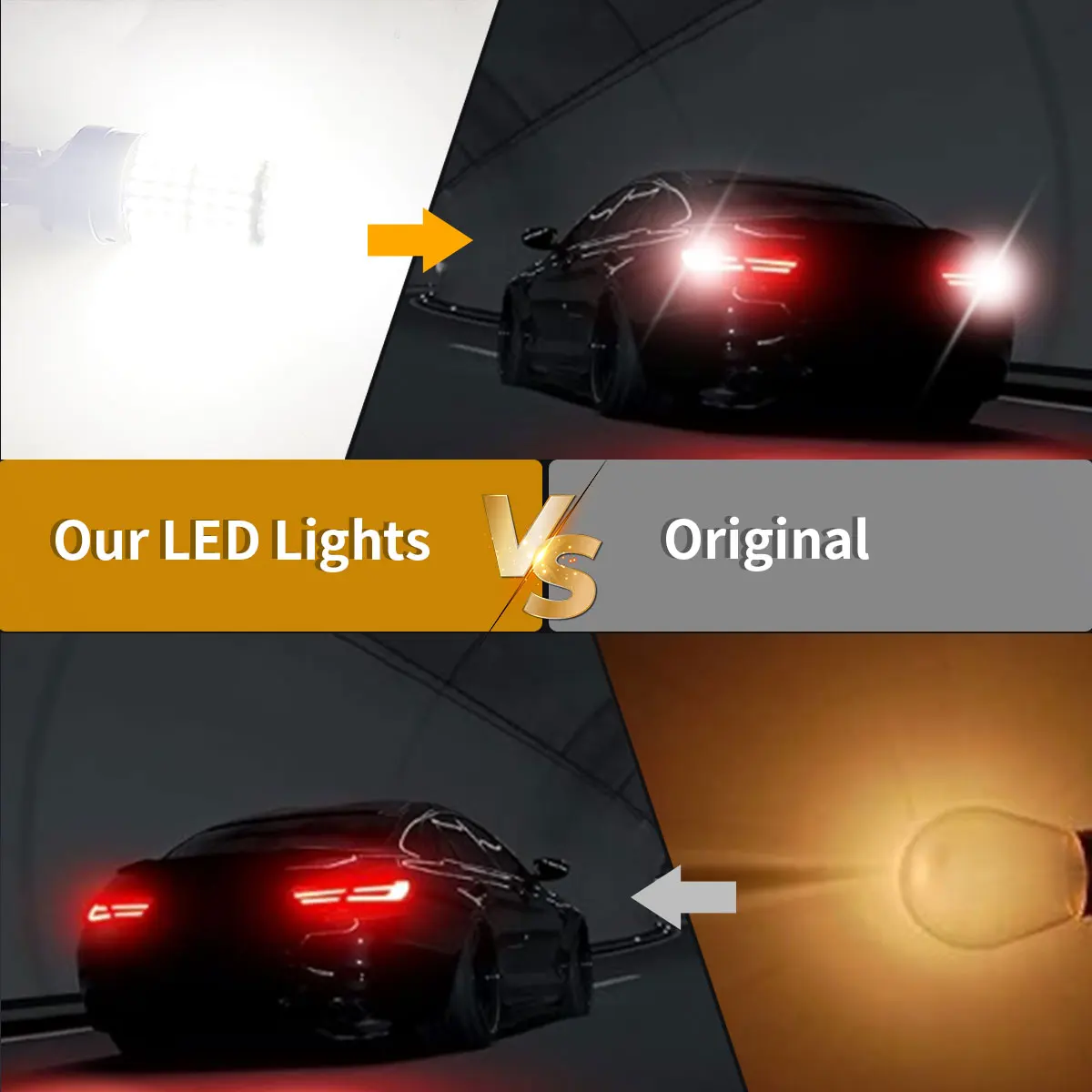 4 Stück 7443 7440 360 Glühbirnen W21/5 W 9715R T20 3014 LED-Chips für Kfz-Blinker, Parkplatz, Lesebreite, Lichter – Detail 4