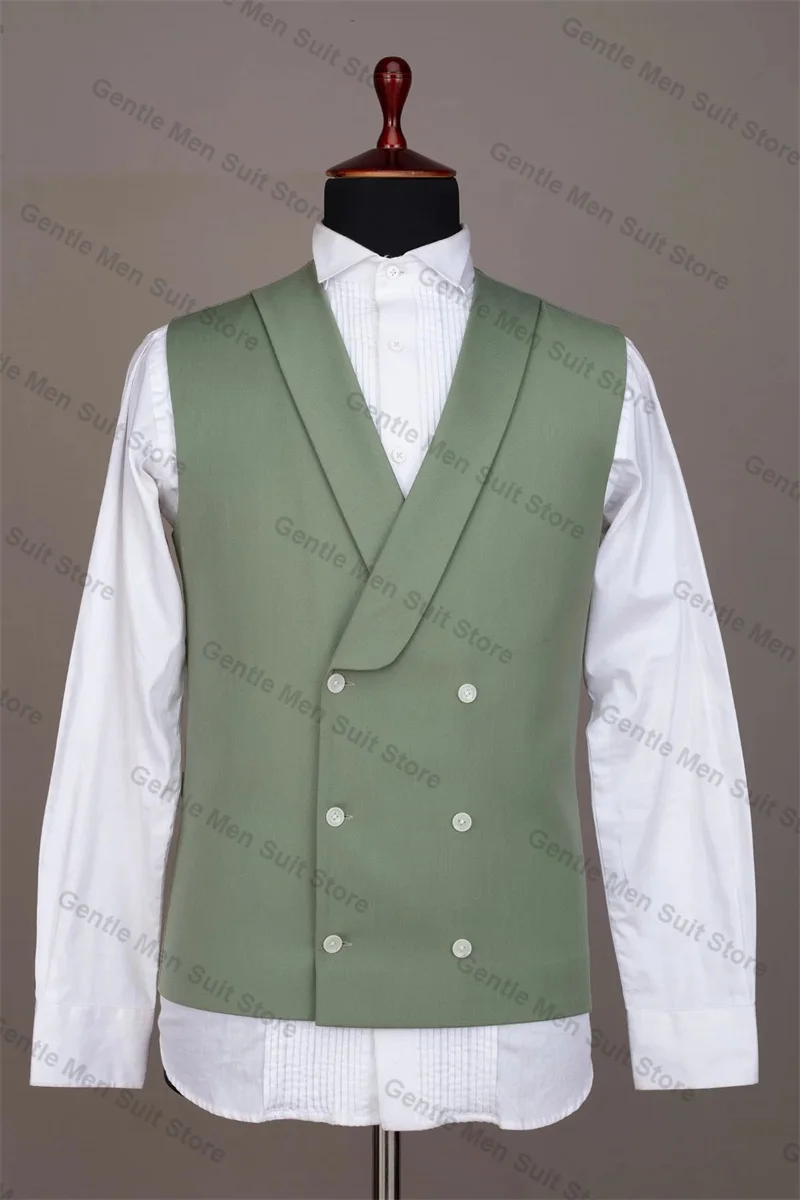 Ensemble de olympiques en coton 3 pièces pour hommes, blazer, pantalon glacé, formel, bureau, affaires, veste sur mesure, Rh, marié, mariage, smoking, gilet