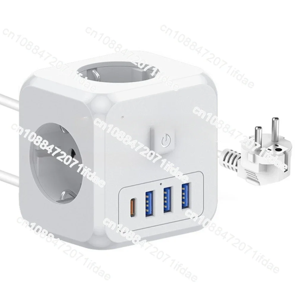 European Standard Cube Socket Converter, Multi-Function Wall Socket, Wireless