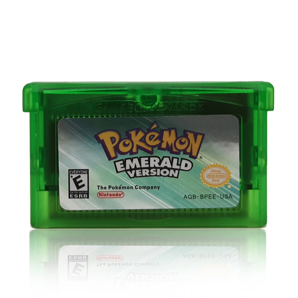 Pokemon GBA Series 32-Bit-Videospielkassette, Konsolenkarte, Pokemon Emerald FireRed LeafGreen Ruby Sapphire, mehrsprachig