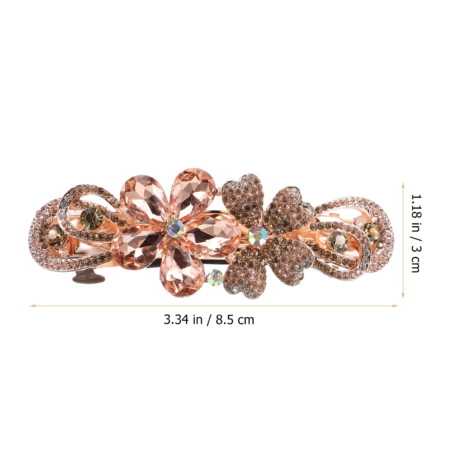 

Rhinestone Clip Flower Accessories For Women Wedding Party Prom Barrettes Spring Hair Styling Metal Clips Thick Hair