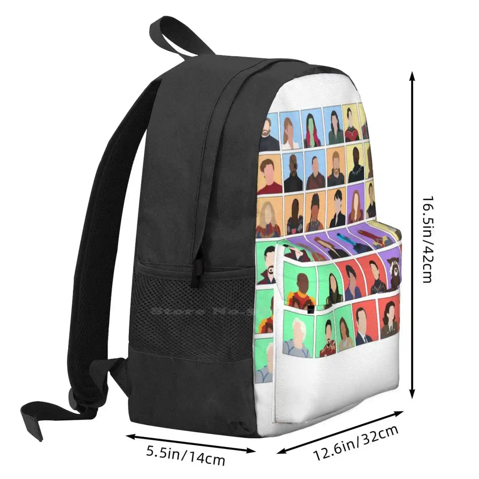 Große Universum Charaktere Tasche Rucksack für Männer Frauen Mädchen Teenager mcu dr seltsame Hawkeye Ameise Mann wanda vision Falcon und die