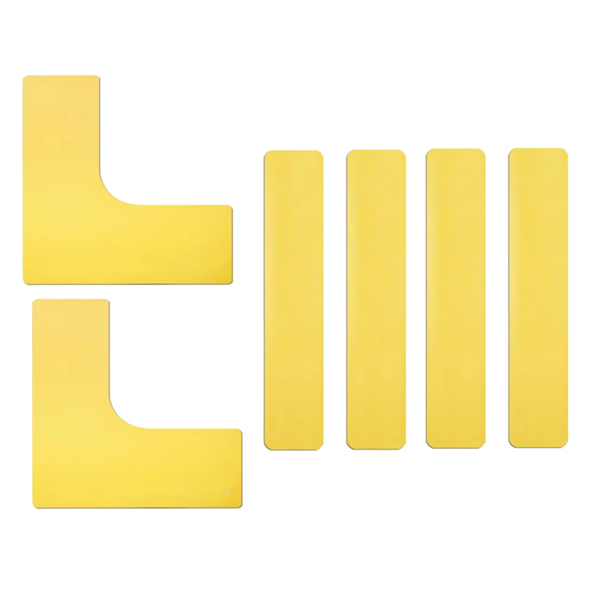 

6 pcs Tennis Court Line Ground Marker Sticker Bright High Visibility Sports Supplies Eco Friendly Silicone Stretch