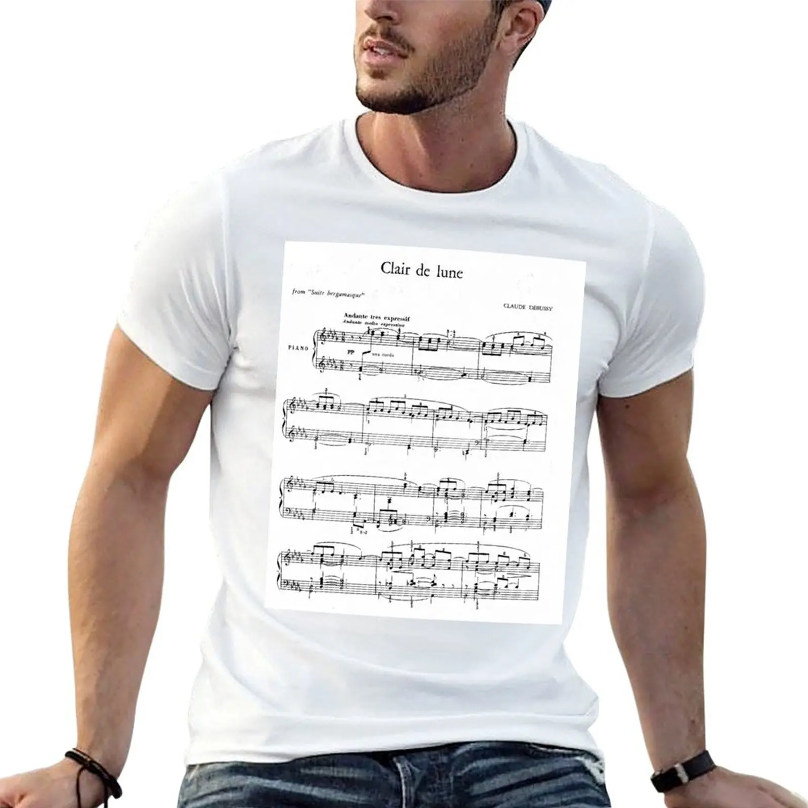 

Debussy Clair de Lune T-Shirt man t shirt summer man t shirt cotton high quality anime tshirt T-Shirt