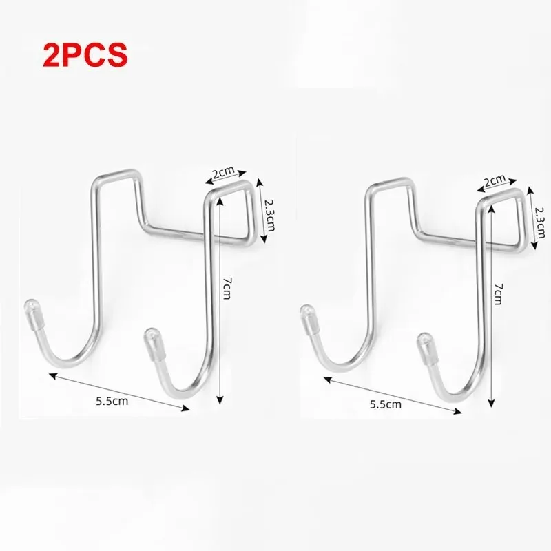 Hooks Door Hook S-shaped Towel Bag Hook Stainless Steel Cabinet Hooks Kitchen Bathroom Cabinets Home Storage Organization Garden