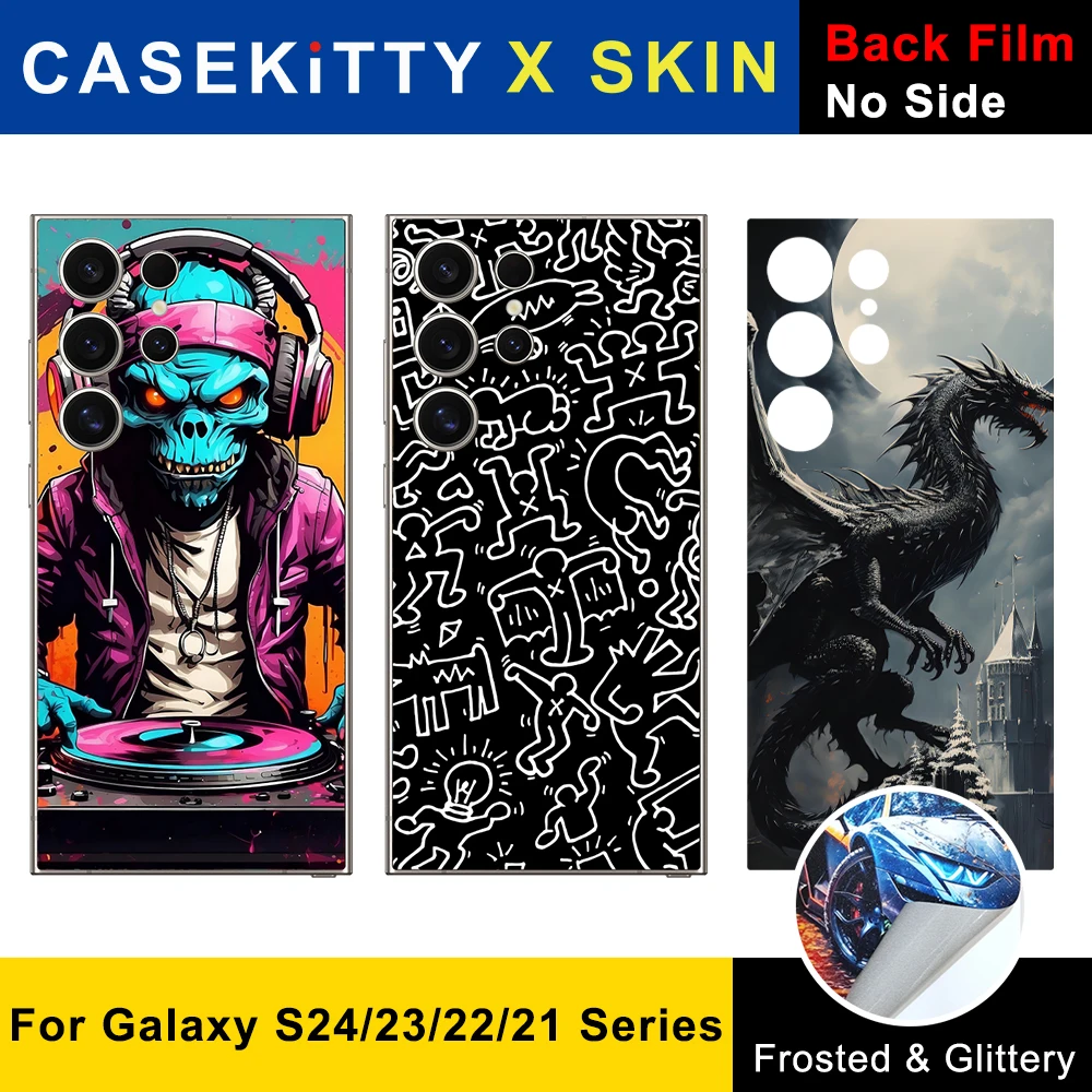 CASEKiTTY Skin Wrap For Samsung Galaxy S24 Ultra Back Film S23 Sticker S22 S21 Plus FE Protective Decal Back Screen Protector