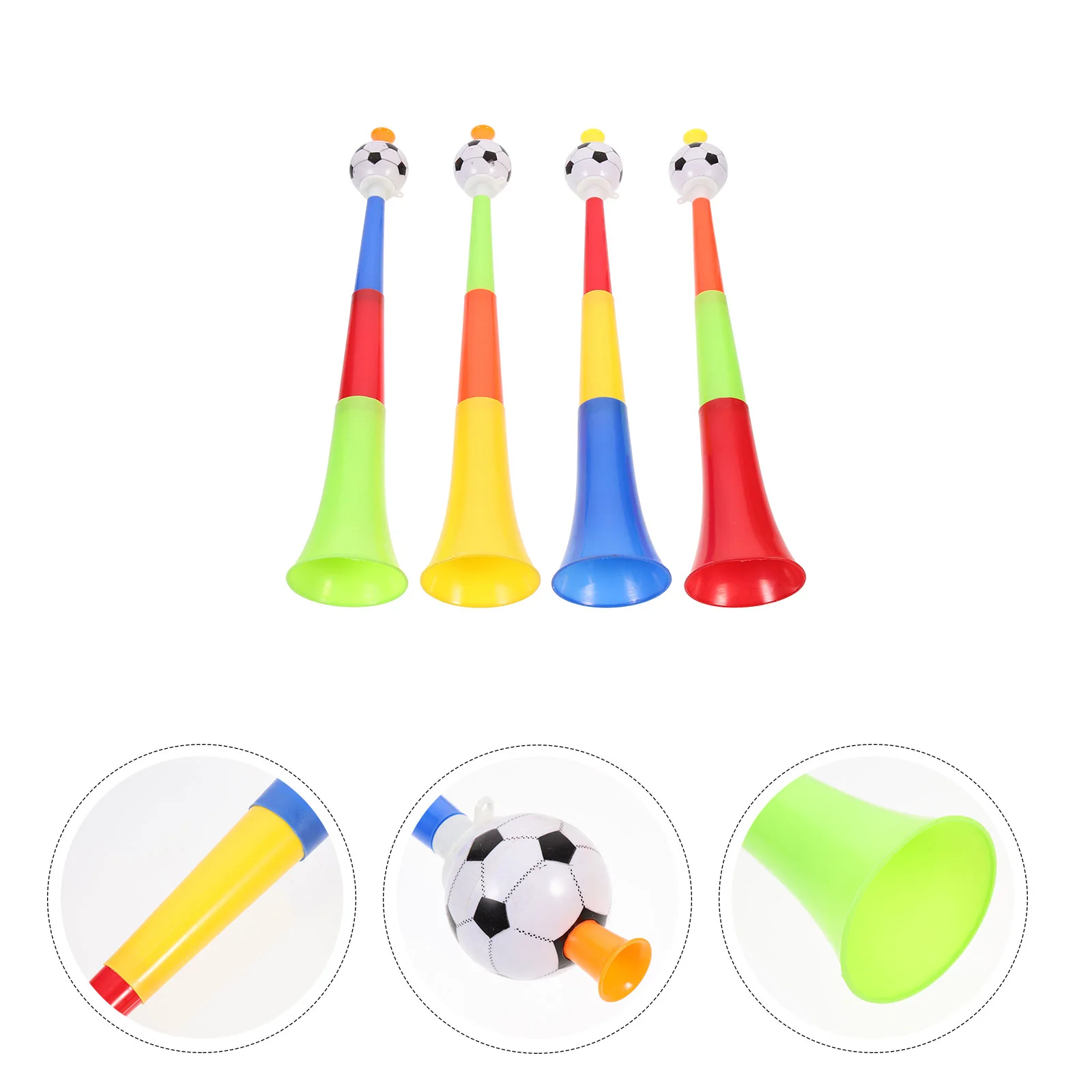 

4 Pcs Trumpet Soccer Telescopic Football Horn Music Toys Game Saxophone for Plastic Child