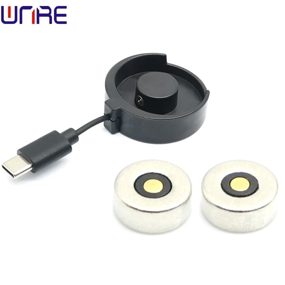 Circular Intelligent Magnetic Charging Compartment With Android Type-C Ring Charging Interface Male Female Socket Connector