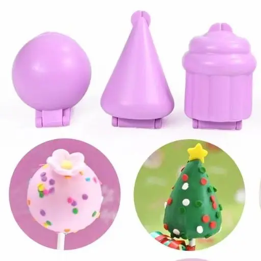 4 teile/satz Runde/Herz/Kegel/Cupcake Lutscher Form Kunststoff Cookies Cakepop Form DIY Fondant Kuchen Dekorieren Werkzeuge backen Liefert