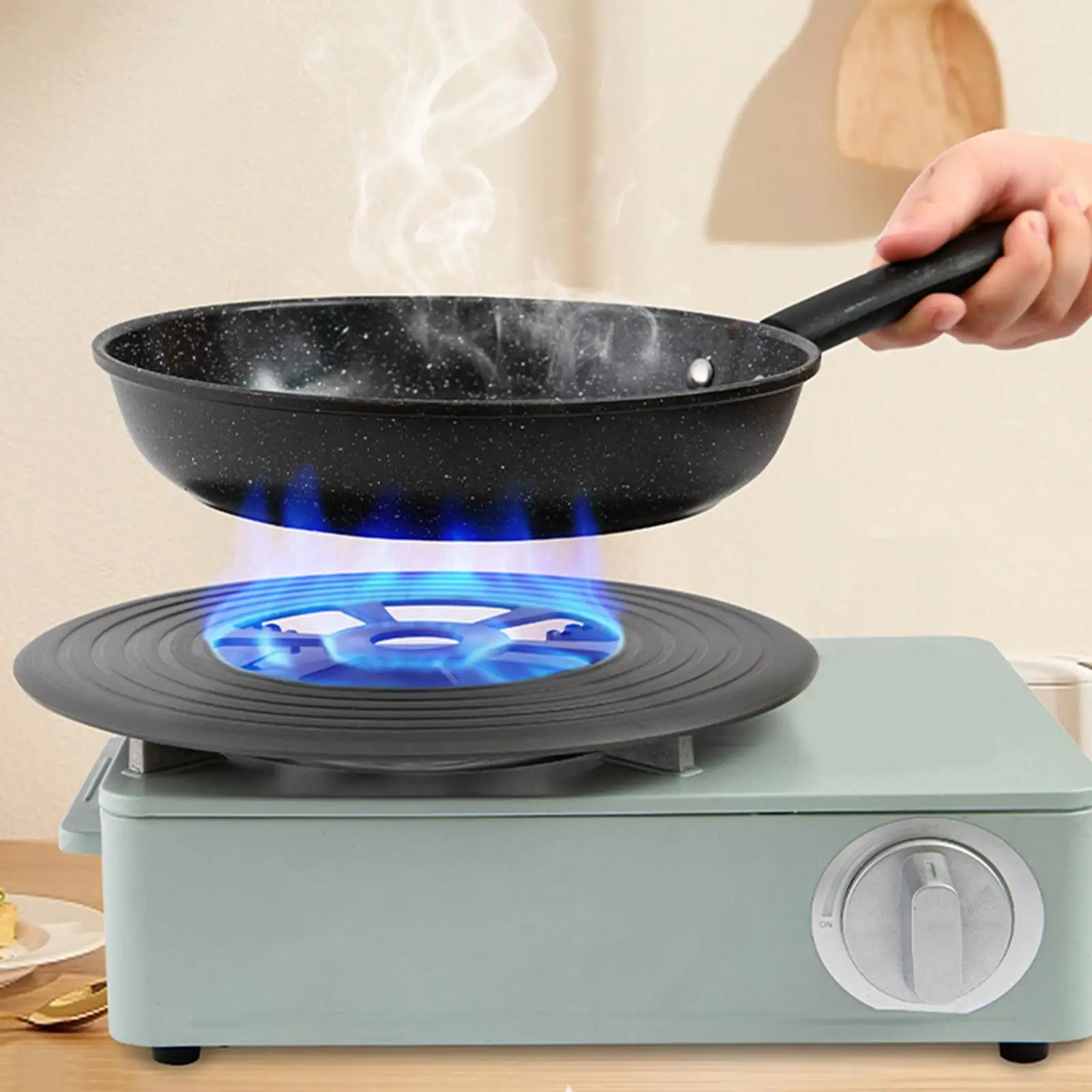 Lightweight Aluminum Heat Diffuser Plate Kitchen Simmer Ring Fast Heat Distribution for Gas Electric Stove Top