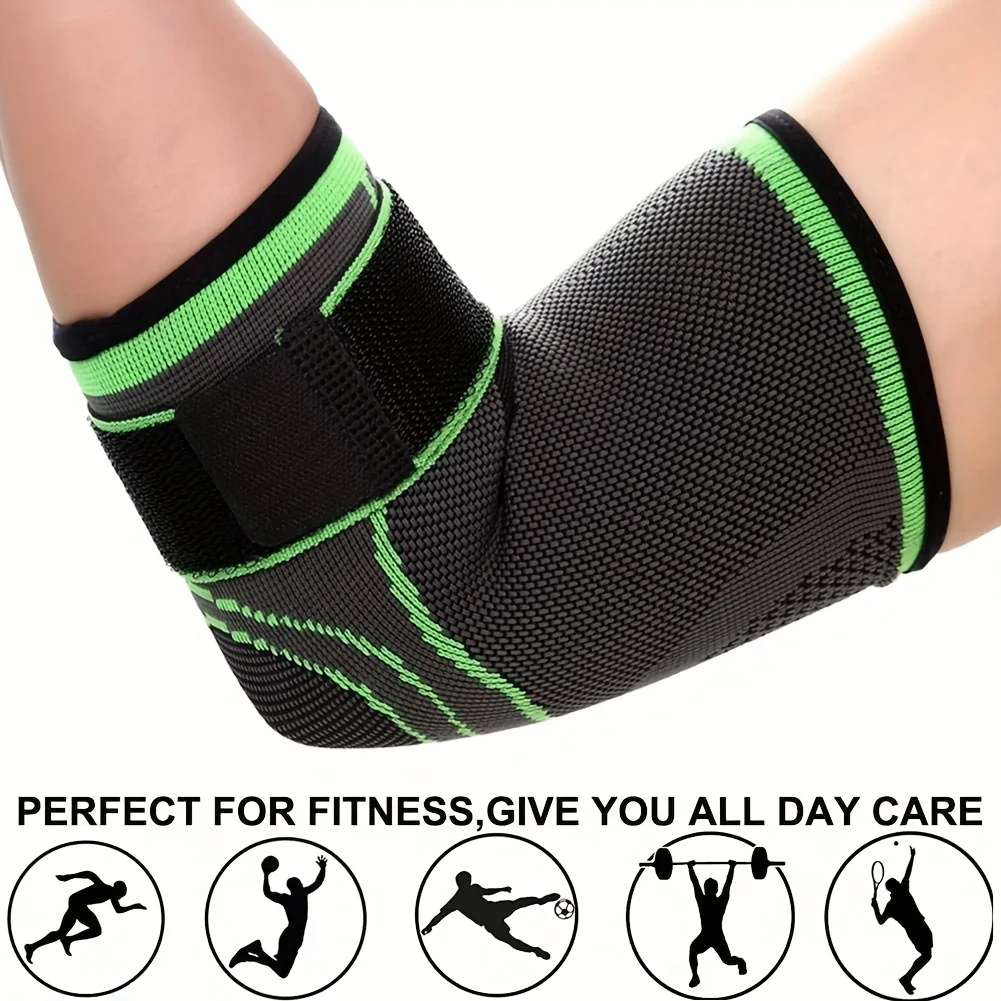 Order A Size Up, 1pc Elbow Support Brace with Compression Strap for Men WomenTendonitis, Tennis Arthritis Basketball Baseball