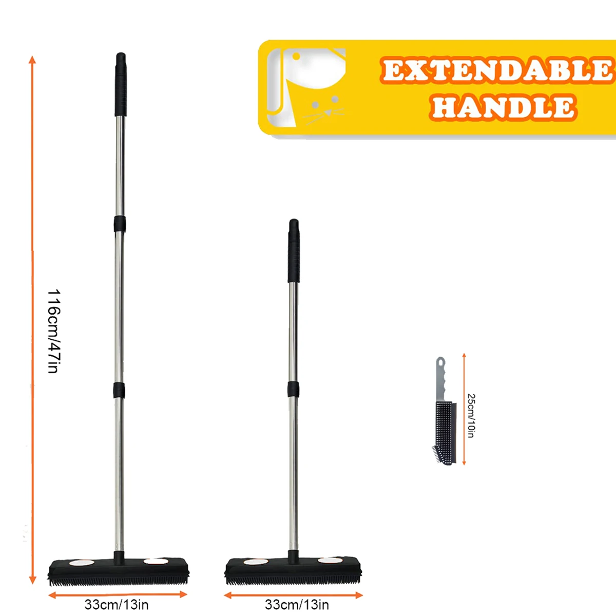 

Резиновая метла, набор для удаления шерсти домашних животных, метла для удаления меха с с скребком для пуха, ковра, дерева, пола, плитки, окна