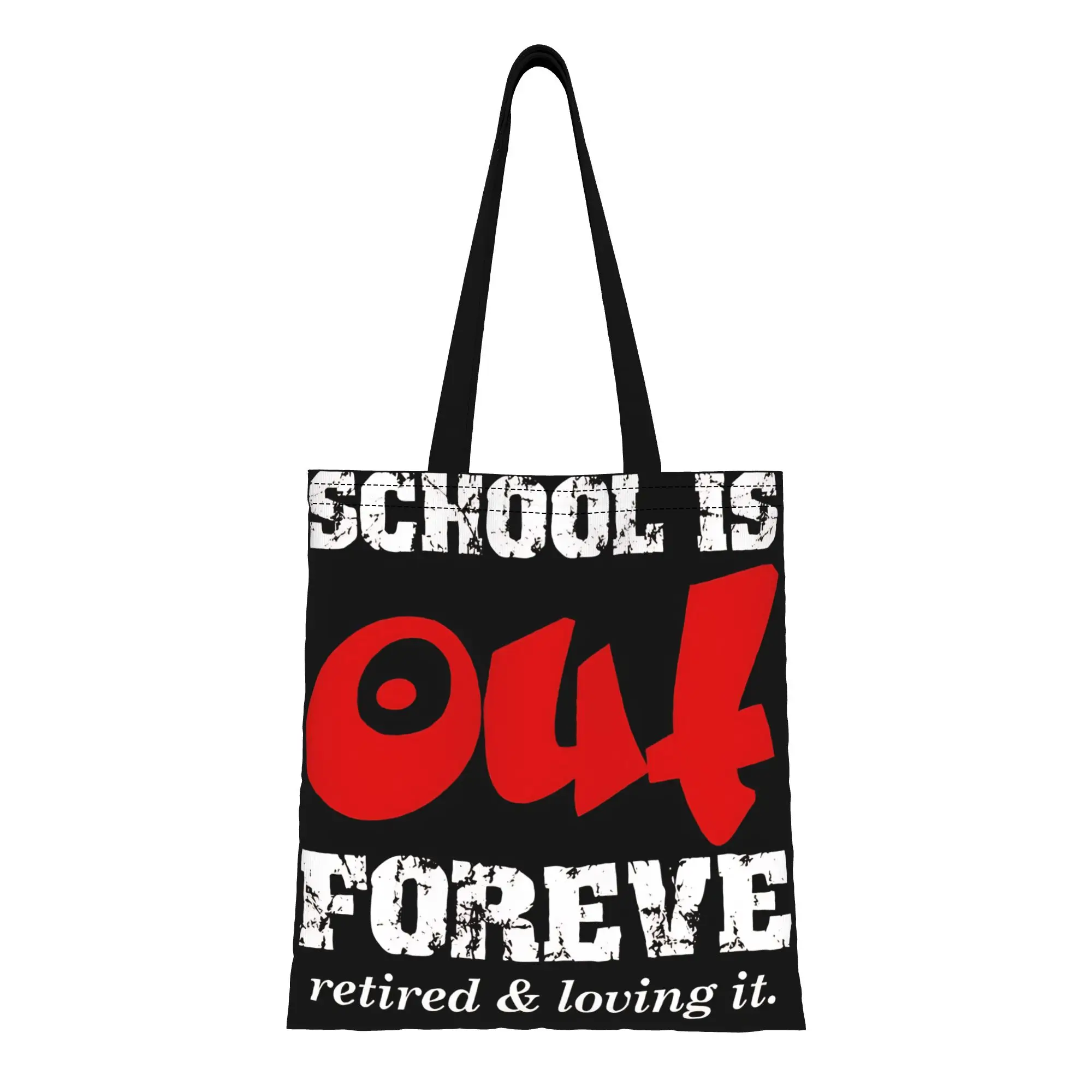 1PC Career End Canvas Tote Bag Schools Out Forever Canvas Tote Bag Perfect for Shopping Grocery Travel & Outdoor