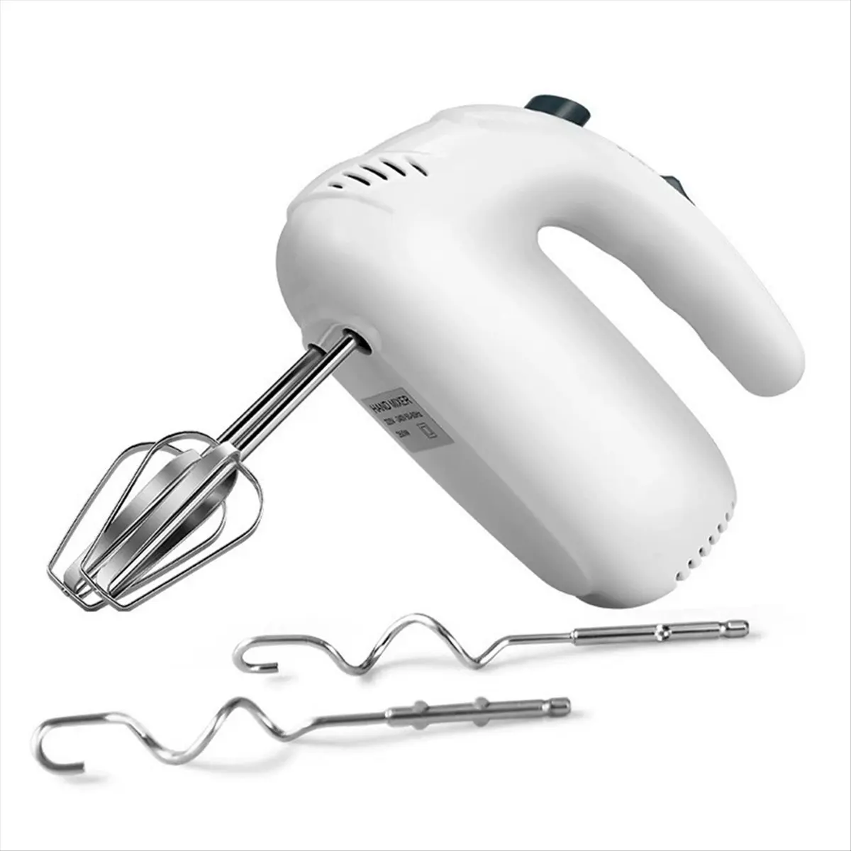 ABPP Household Stainless Steel Automatic Egg Beater Manual Cooking Mixer 350 W/TURBO/5 Mode, White Pearl Colors EU Plug