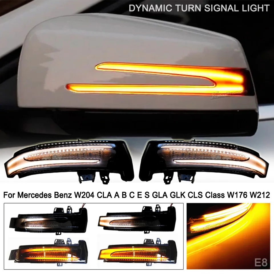 Ultimate Components LED Mirror Indicator For Mercedes CLA C117 Saloon 2013-2019 – Clear Passenger Side, Bulb Holder Included