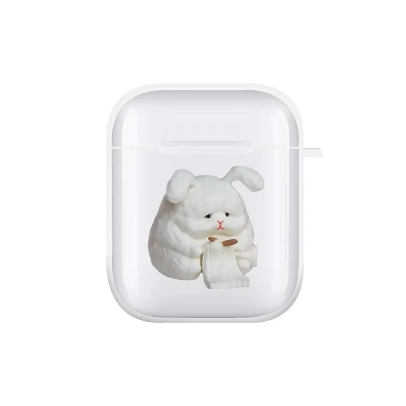 

Cute Cartoon Rabbit Earphone Case for AirPods 1 2 AirPods3 Pro 2022 Wireless Bluetooth Headset Protective Clear Soft TPU Cover