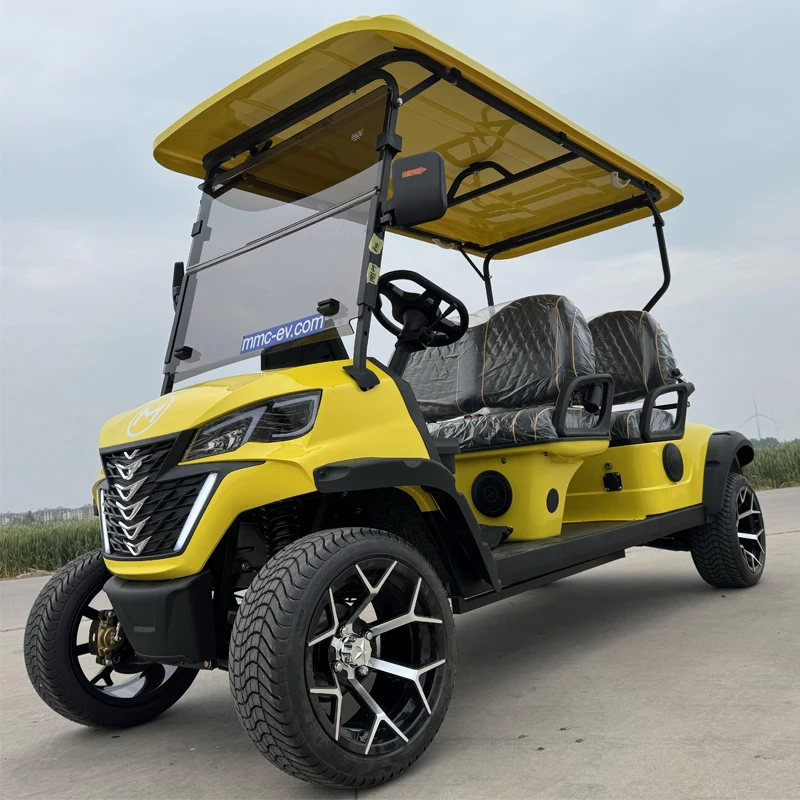 Newest 48V/72V Lithium Battery Golf Car Adults Scooter Solar Panels Powered 2 4 6 8 Seater Off Road Beach Buggy Electric Golf Ca