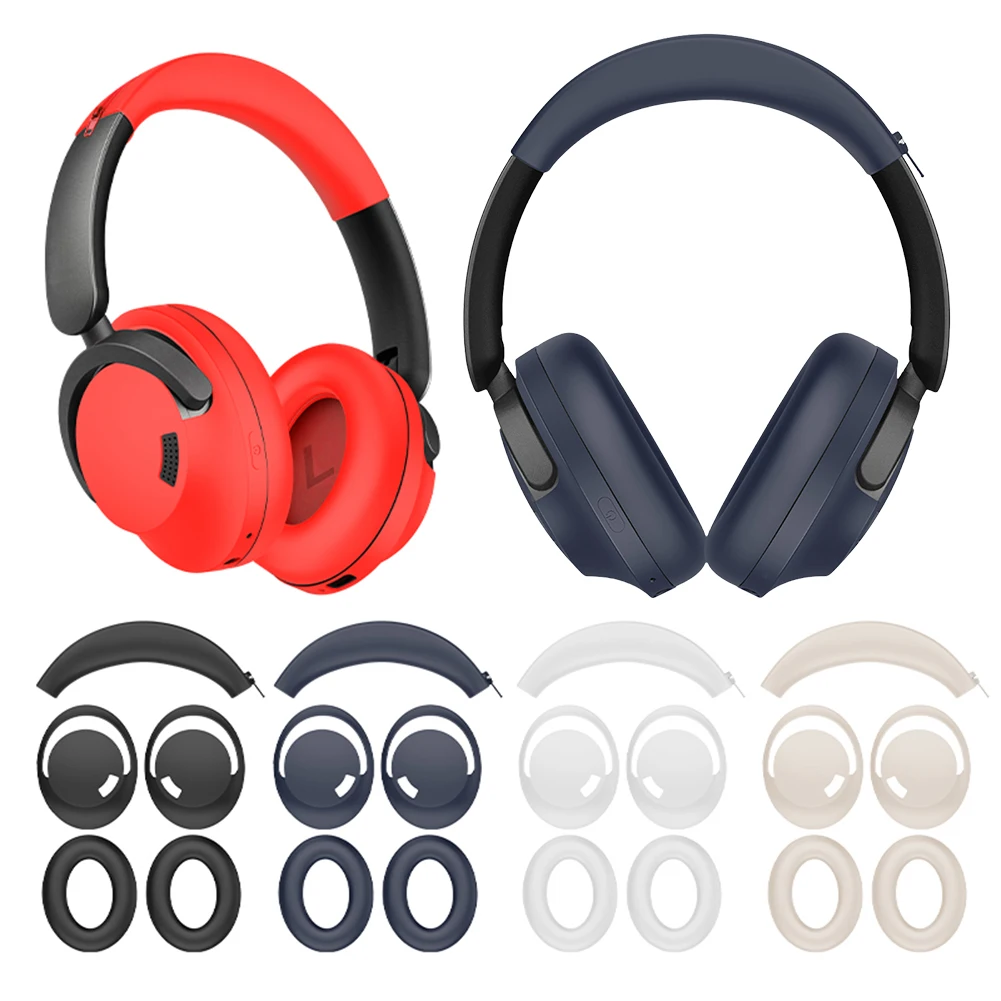 Silicone Earpad Case Cover/Ear Cups Cover/Headband Cover Waterproof Headband Protectors Shockproof for 1MORE SonoFlow Headphones