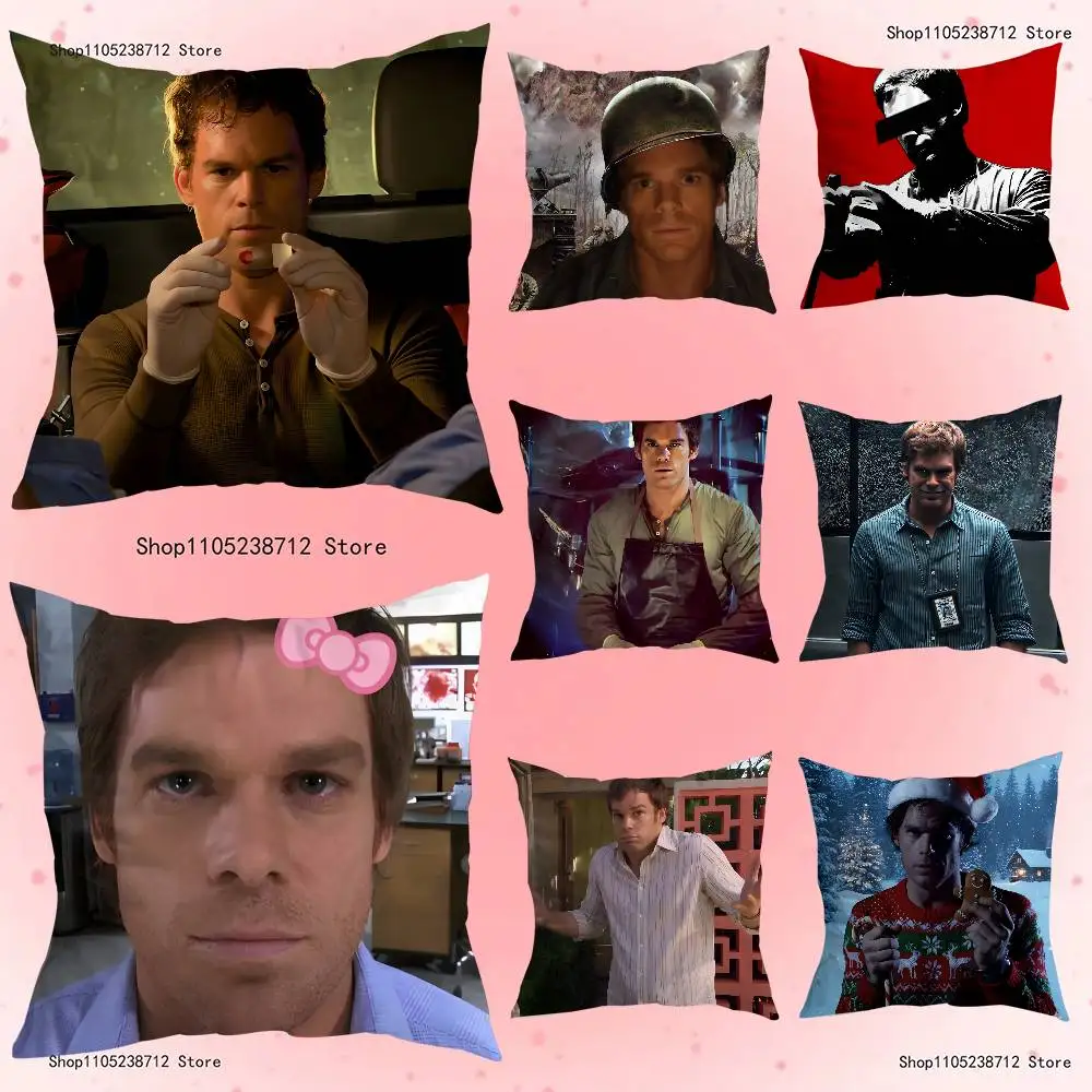 

Cool D-Dexter Pillow Case Plush Fabric Soft Pillowcase Double Sided Print Sofa Cushion Cover Throw