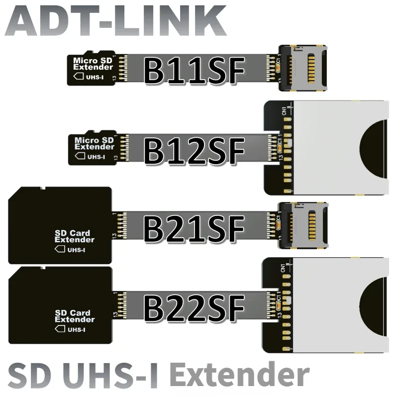 ADT-Link TF to Micro-SD SD Card Adapter Extension Cable Extender SDHC SDXC UHS-I Full Speed Stable No FPC Card Reading Test Line