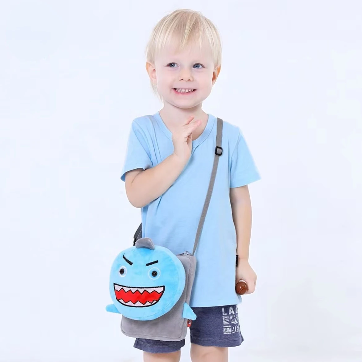 Unisex Animal Kids Stuffed Crossbody Bag Messenger Bags For Boys Girls Kawaii Cartoon Bags For Children Over 3 Years Old