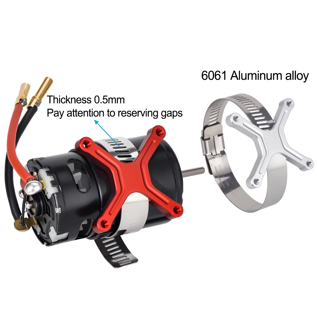 Universal Adjustable Fan Mount 30-49mm Wide Range for 1/8 1/10 RC Brushless Motor Hobbywing Rocket Series Cooling Fan Heat Sink view 5