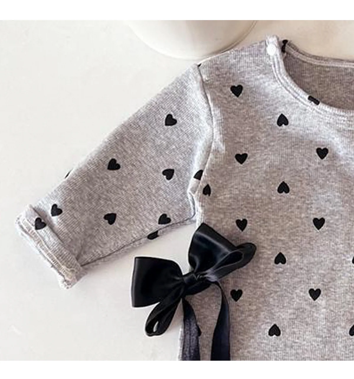 ZOETOPKID Baby-Strampler, Frühling und Herbst, langärmelig, dreieckiger Overall, gepunktet, mit Herz-Aufdruck, Kleidung für Neugeborene, Säuglings-Bodysuit – Detail 10