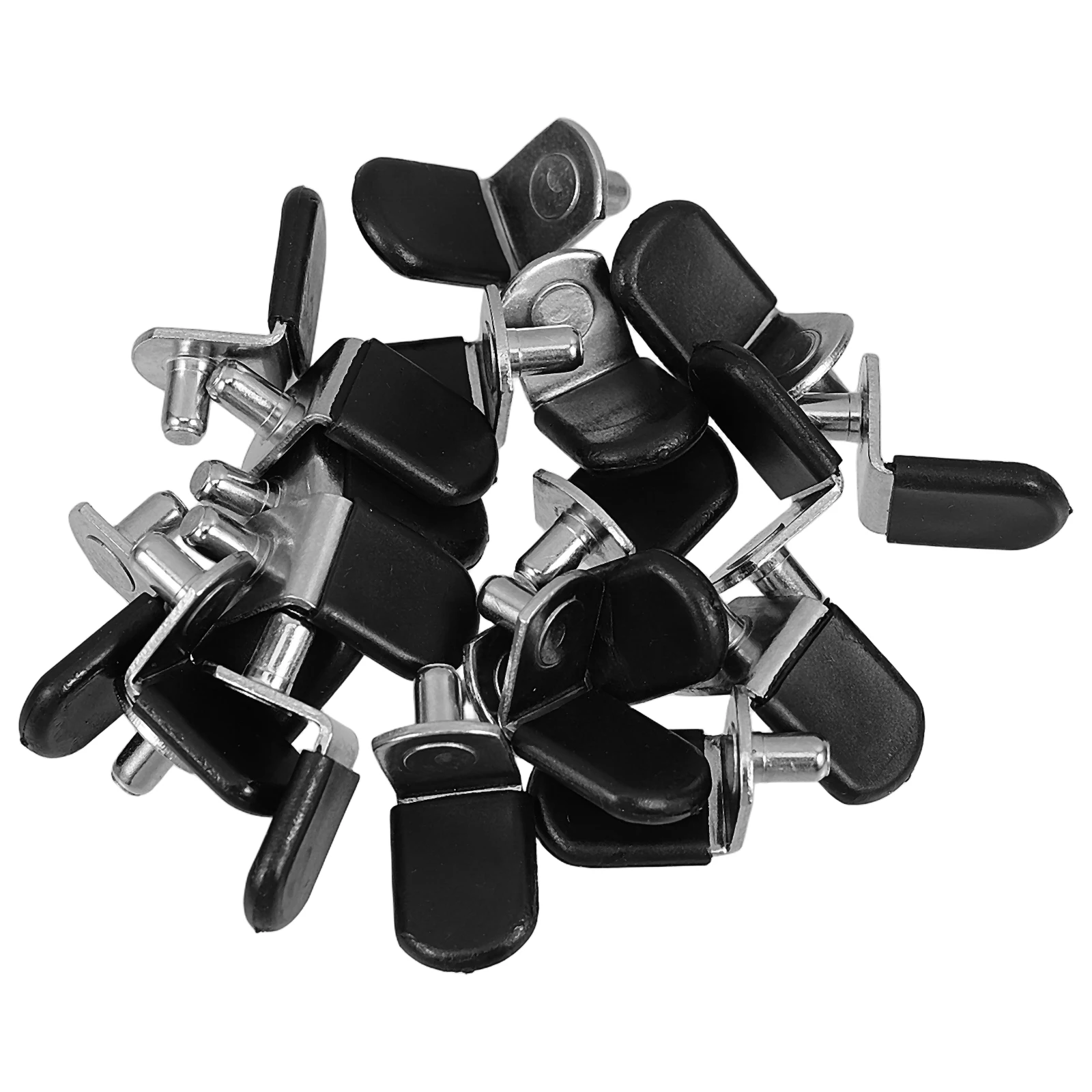 

20Pcs Shelf Support Pegs Durable L Shaped Metal Shelf Pins Rubber Sleeve for Kitchen Cabinet Bookcase Glass Storage Furniture