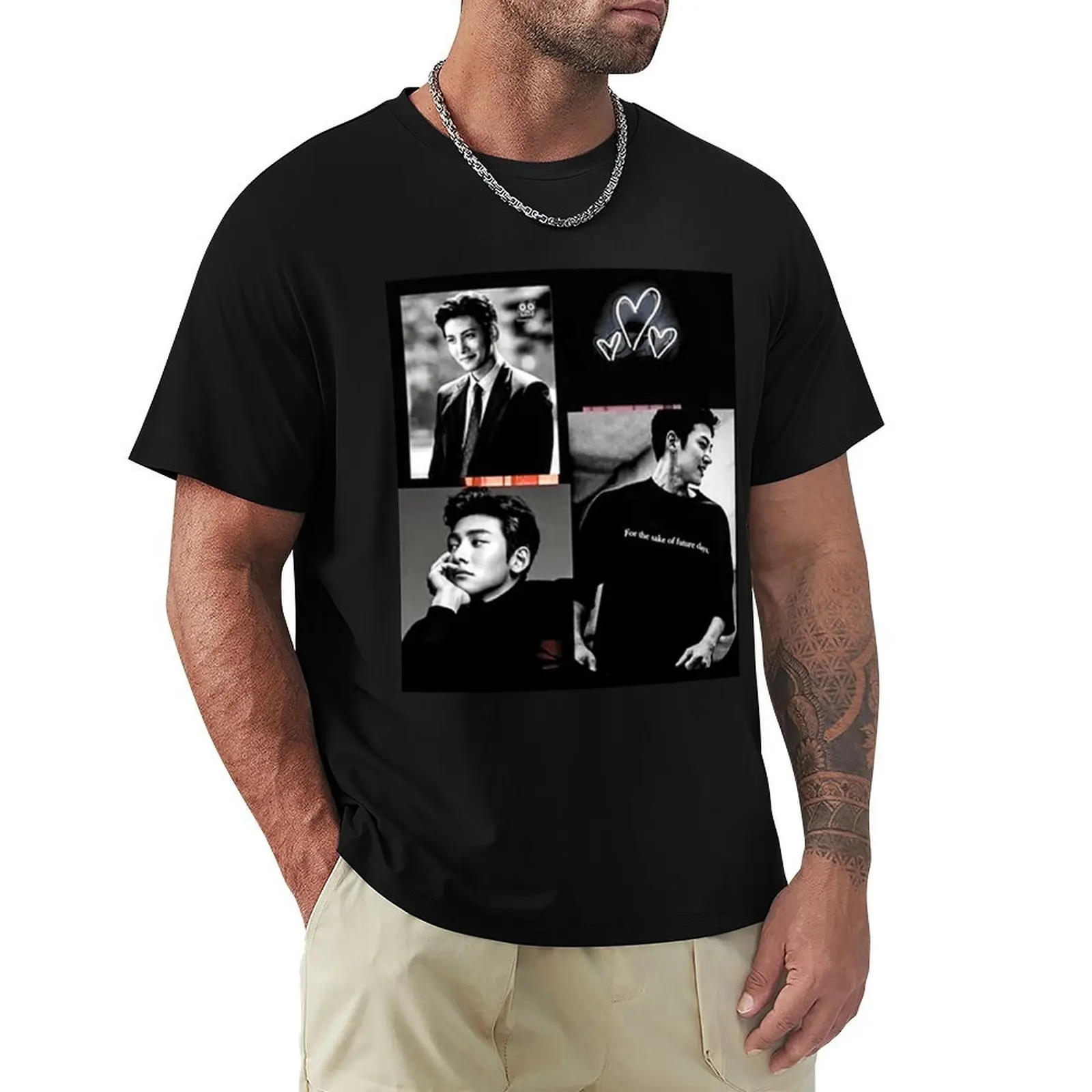 Ji Chang wook T-Shirt All Match Print Short Sleeve Top