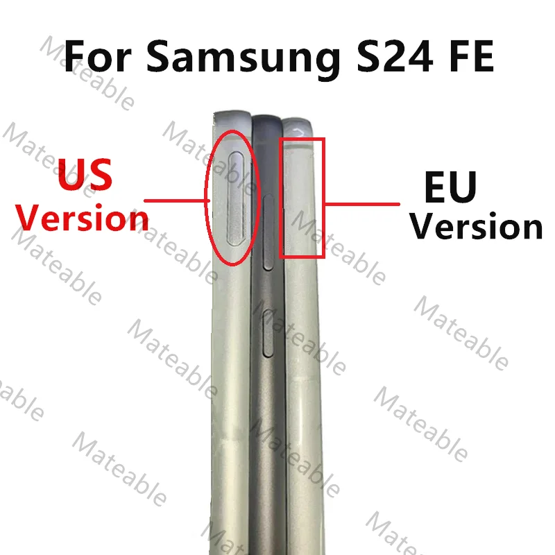 S24FE For Samsung Galaxy S24 FE S721 Middle Frame Housing Board LCD Faceplate Bezel Replace Repair Parts + Side Buttons