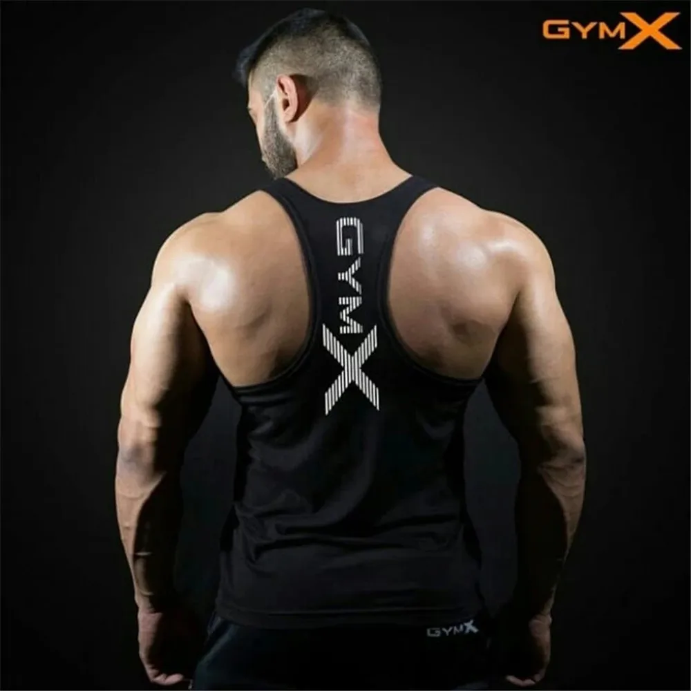 2023 Men Bodybuilding Tight Tank Tops Summer Jogger Workout Sleeveless shirt Man Sling Vest Male Gyms Fitness Brand Clothing