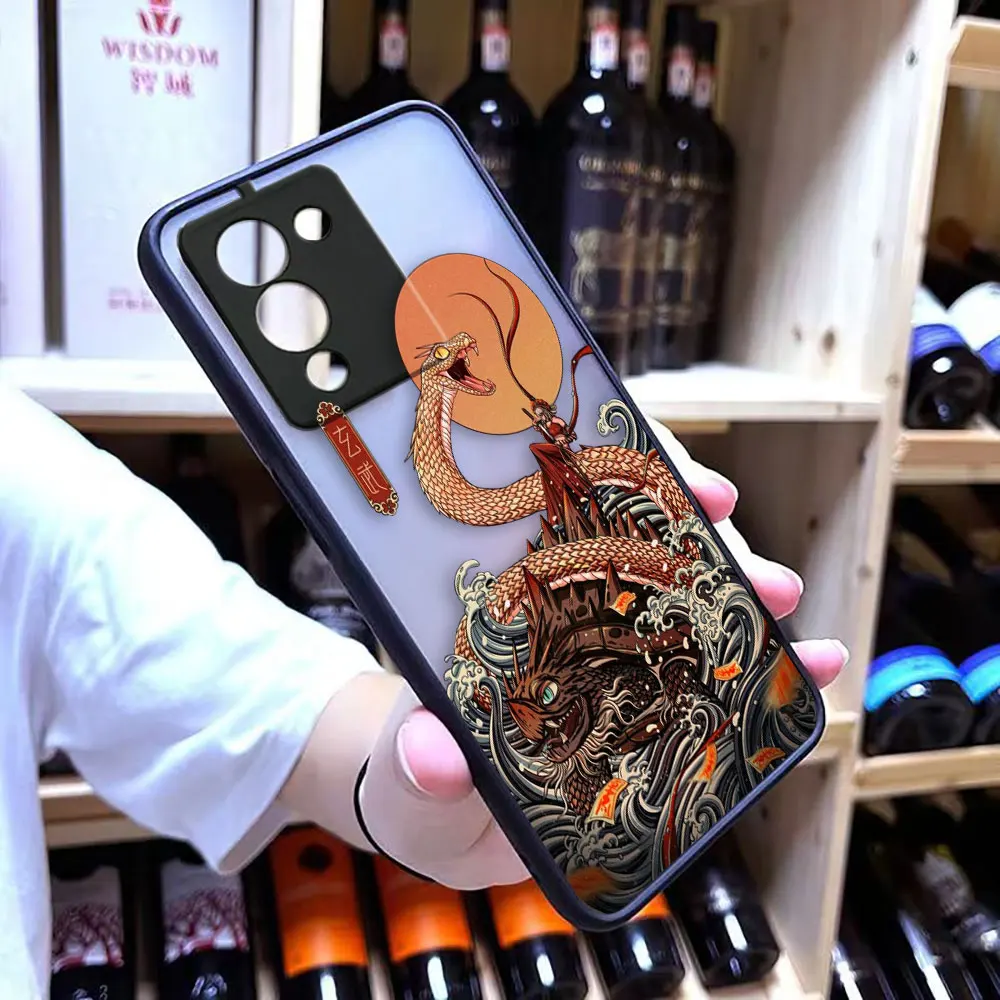 Matte Phone Case for infinix NOTE 30 12 G96 11 10 8I 8 7 SMART 4 SPARK 8 8P 5 6 PRO Silicone Case Funda Capa Shell Dragon Paint