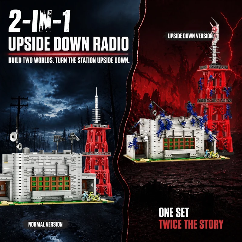 Stranger Radio Station Building Blocks Movie City Architecture Modular Assembly Model Bricks Kit Creative Adults Gift 3980PCS