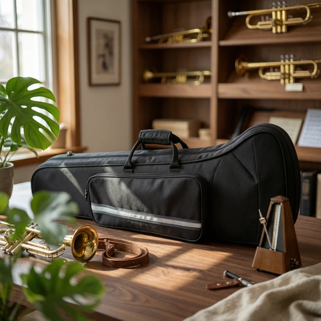 Brass Instrument Bag with Backpack Straps Padded Brass Instrument Bag Safeguarding Lightweight for Students, Travel, Rehearsals
