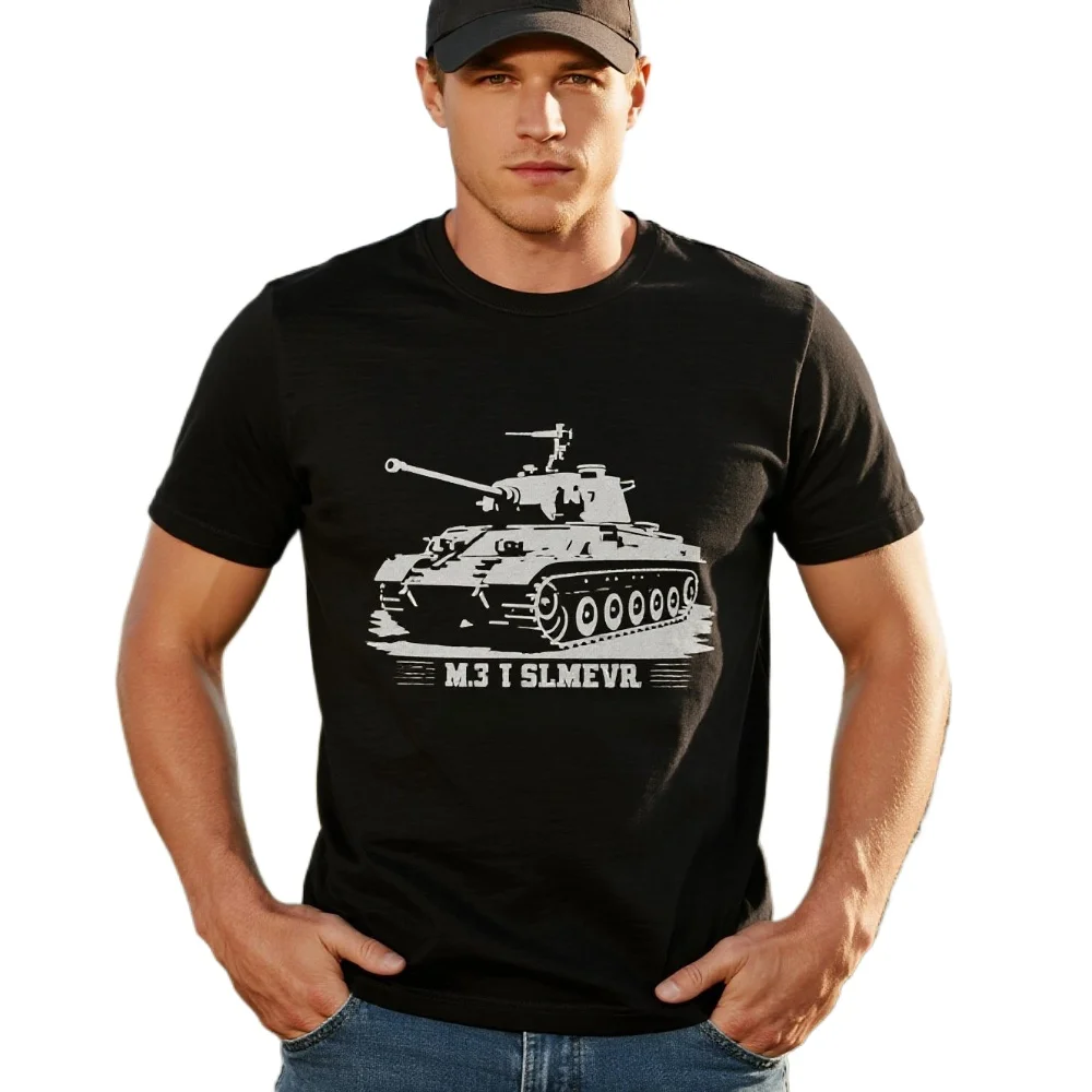 

WWII US Army M4 Sherman Medium Tank T-Shirt. Summer Cotton Short Sleeve O-Neck Mens T Shirt New S-3XL