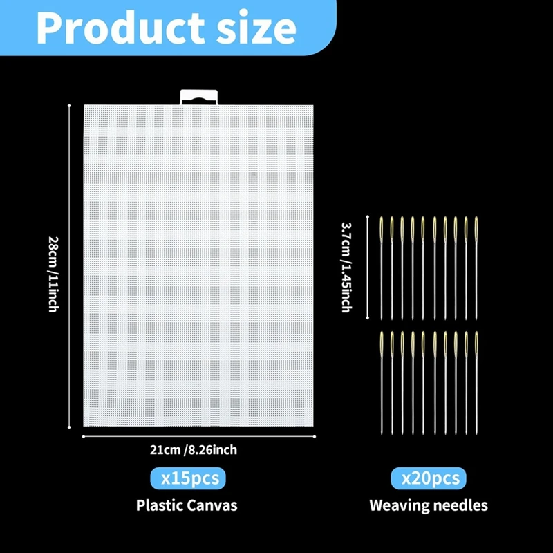 A68P-15PCS 14 عدد من صفائح القماش الشبكية البلاستيكية، قماش خياطة بلاستيكية مثقوبة عبر الغرز قماش شبكي بلاستيكي