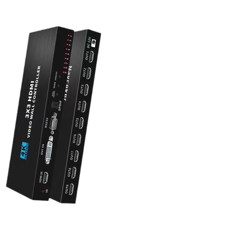 

4K3x3HDMIDVI ТВ-видеоэкран Сращивание экрана Высокое разрешение 4K Экран 2/4/6/8/9-портовый многоэкранный сращивание