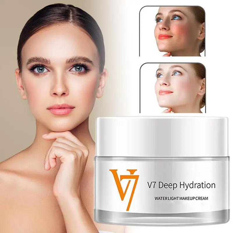 V7 Toning Light Face Cream Deep Hydration Moisturizing Whitening Wrinkle Essence Makeup Cream Day 50g Anti-aging Face Care