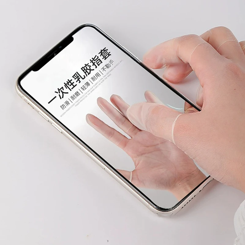 Juste de protection des doigts pour Nail Art, couvre-doigts en caoutchouc non ald, couvre-doigts antistatiques, couvre-doigts en latex de poulet, outil d'art des ongles, 100 pièces, 200 pièces