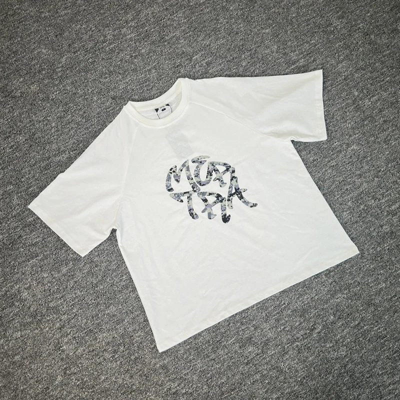 

Новая летняя футболка Mertra с короткими рукавами, камуфляжная футболка с буквенным принтом для мужчин и женщин, свободные повседневные уличные универсальные топы MERTRA