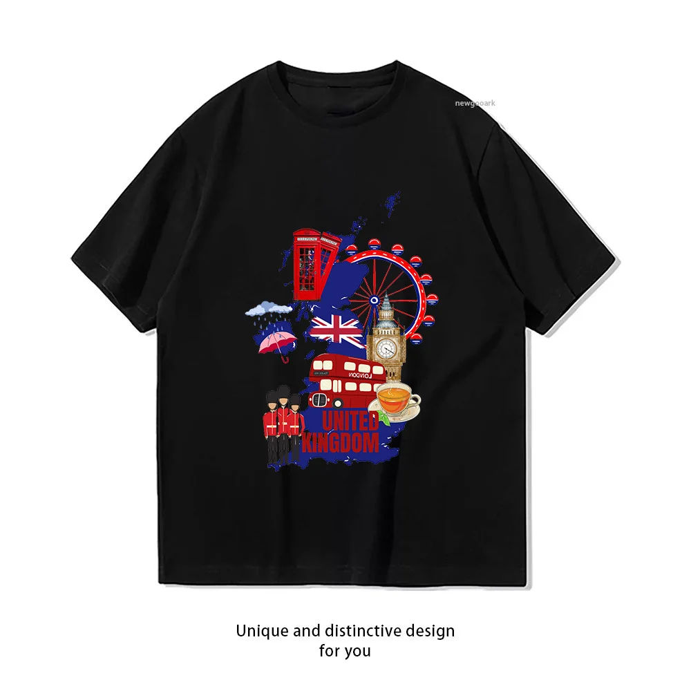 United Kingdom T-shirt woman man Casual cotton graphic t shirts Adult streetwear camisetas tops tee Short-sleev Breathable