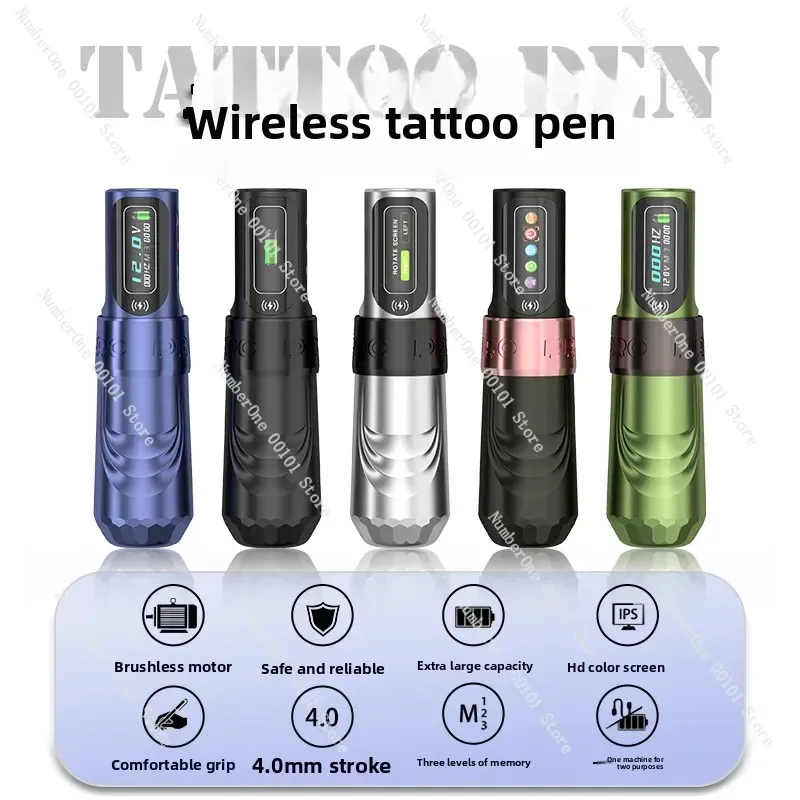 Dual Battery External Rotor Brushless Motor Wireless Tattoo Pen Machine Direct Drive 4.0 For Professional Artist Use Kit