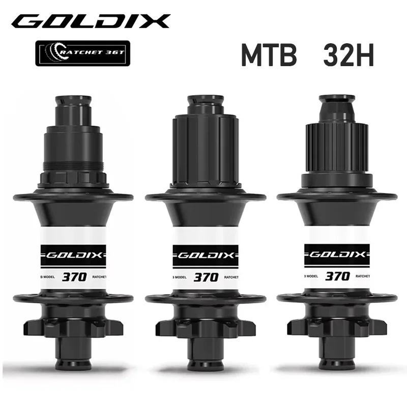 

GOLDIX M370 32H Bicycle Hub 36T Ratchet Sealed Bearing 6-bolt Disc Brake J-Bend 32 Holes BOOST for HG XD MS Bicycle Accessories