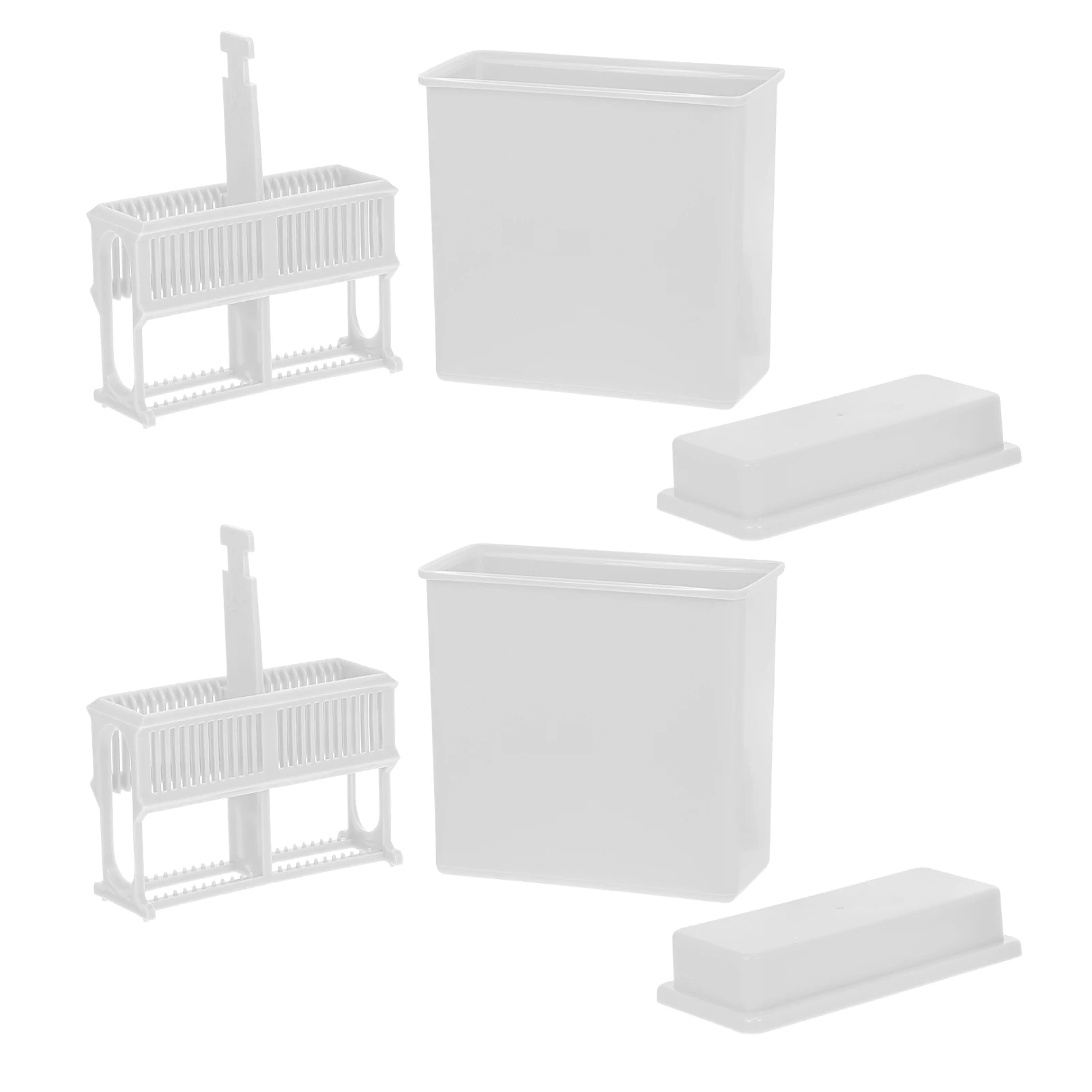 

2 Sets Microscope Slide Staining Jar Rack Lab Sample Storage Container Accessories Drying Stand Glass Slide Storage Plate Test